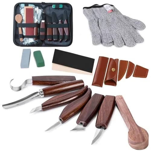 Sttargxing Wood Carving Kit with 6pcs Whittling Knives | Ergonomic Handles & High-Quality Steel for Beginners & Kids thumbnail 1