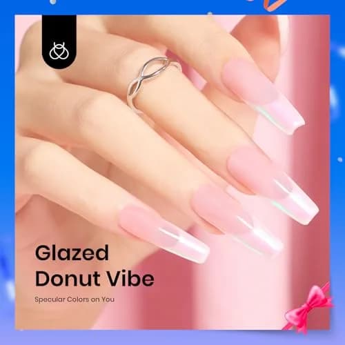 beetles Gel Polish Mirror Effect Holographic Chrome Nail Powder Kit 0.5g-7.5ml | Glitter for Women thumbnail 6