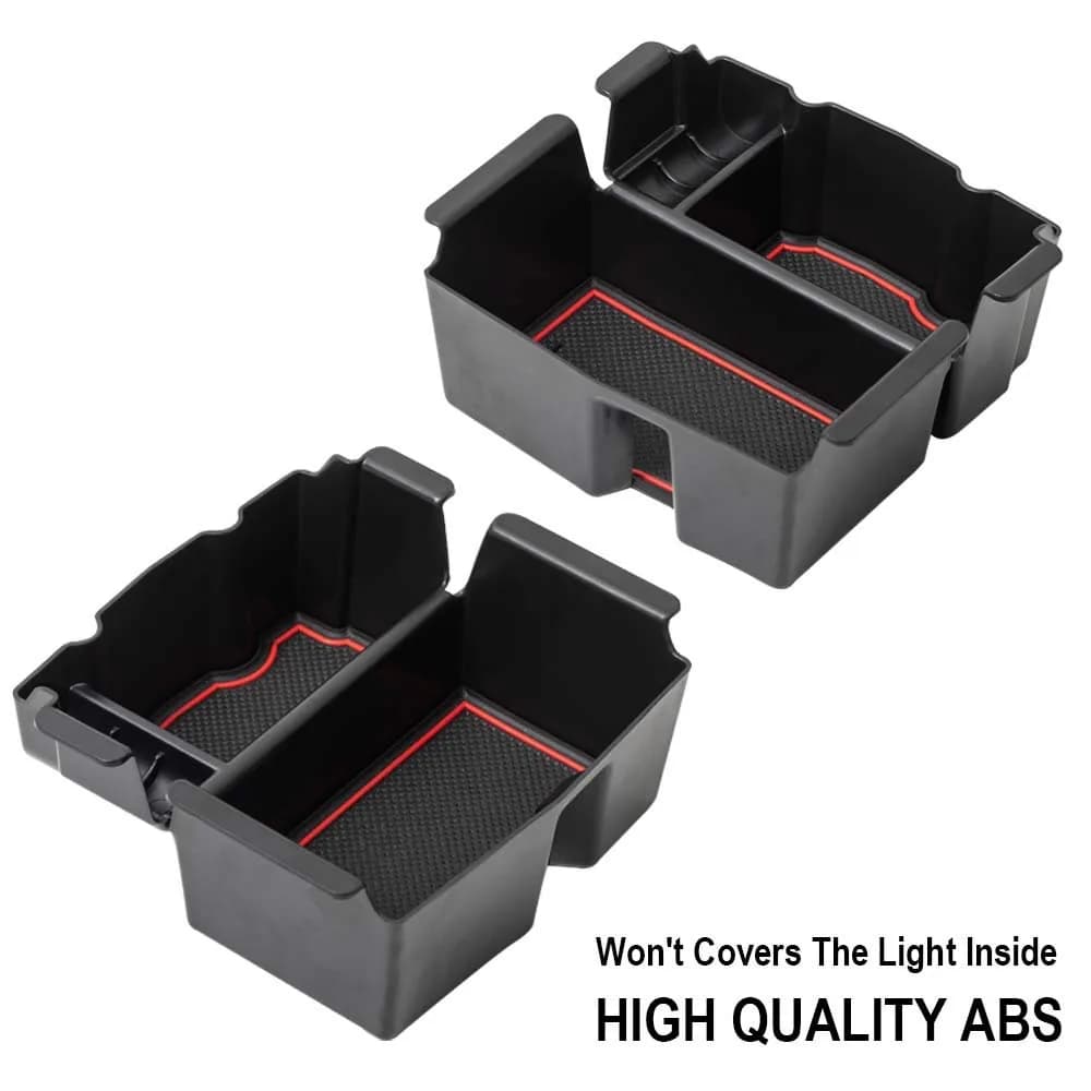 EDBETOS Center Console Organizer Tray with Red Trim for Jeep Wrangler JL/JLU & Gladiator JT (17cm x 14cm x 20cm) - view 5