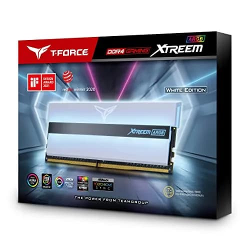 TEAMGROUP T-Force XTREEM ARGB DDR4 16GB (2x8GB) 3600MHz CL18 Desktop Gaming Memory Ram (White) | PC4-28800 Dual Channel thumbnail 8