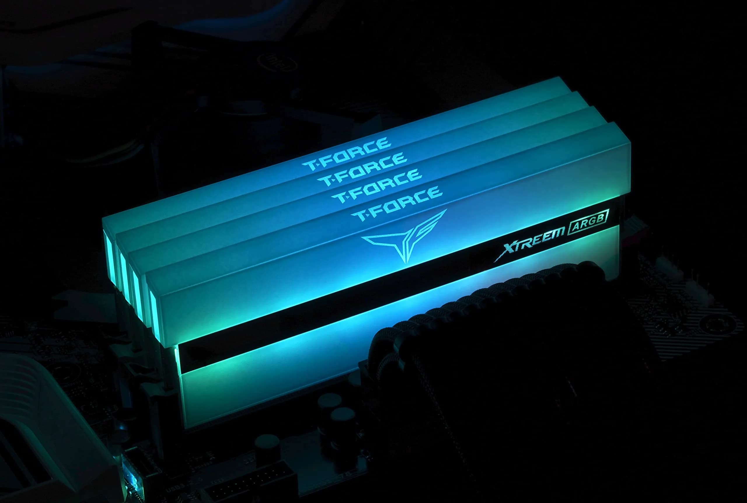 TEAMGROUP T-Force XTREEM ARGB DDR4 16GB (2x8GB) 3600MHz CL18 Desktop Gaming Memory Ram (White) | PC4-28800 Dual Channel - view 3
