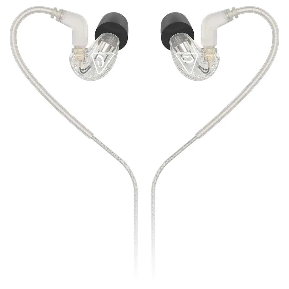 Behringer SD251-CL Studio Monitoring Earphones | Sound-Isolating, Over-the-Ear Design, Stainless Steel, Clear
