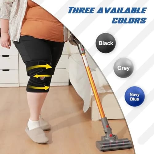 Nvorliy Plus Size Knee Brace for Knee Pain | Adjustable Support with Side Stabilizers for Arthritis & Injury Relief thumbnail 6
