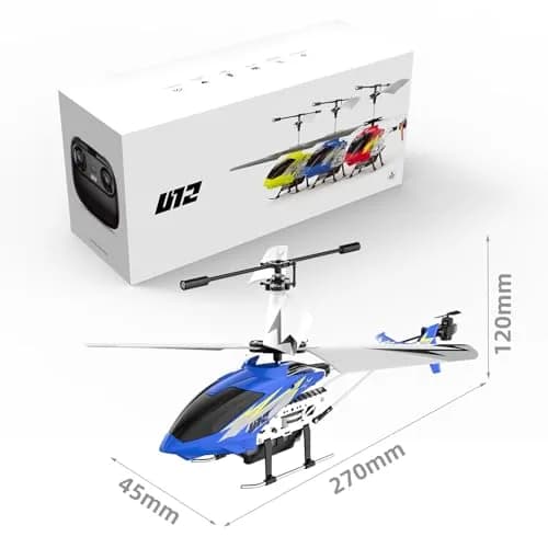 Cheerwing U12 Remote Control Helicopter with Altitude Hold | 2.4GHz, LED, Durable Metal Body (Blue) thumbnail 7