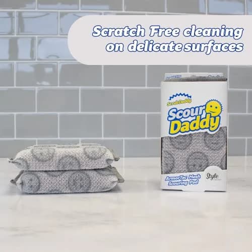 Scrub Daddy Scour Daddy Heavy-Duty Non Scratch Sponge 2 Pack | Versatile Kitchen & Bathroom Cleaning Tool thumbnail 5