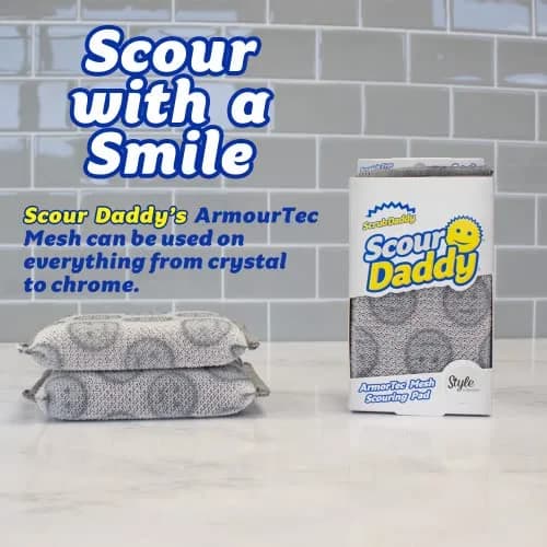 Scrub Daddy Scour Daddy Heavy-Duty Non Scratch Sponge 2 Pack | Versatile Kitchen & Bathroom Cleaning Tool thumbnail 2
