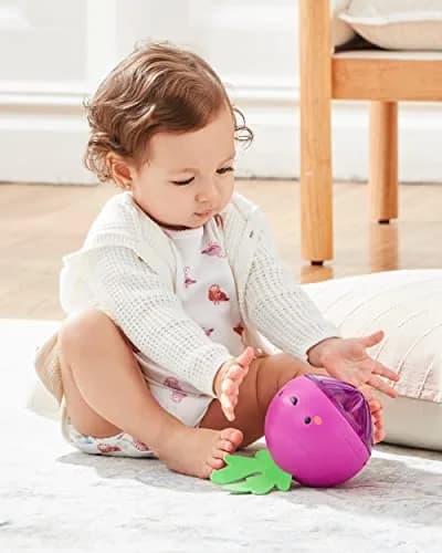 Skip Hop Developmental Learning Crawl Toy Beetbox, Farmstand Grow & Play | Musical Crawl Ball for Babies thumbnail 2