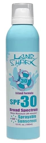 Tropical Seas Land Shark Water Resistant Sunscreen SPF 30 | Continuous Spray with Coconut Scent (6 Fl Oz) thumbnail 1