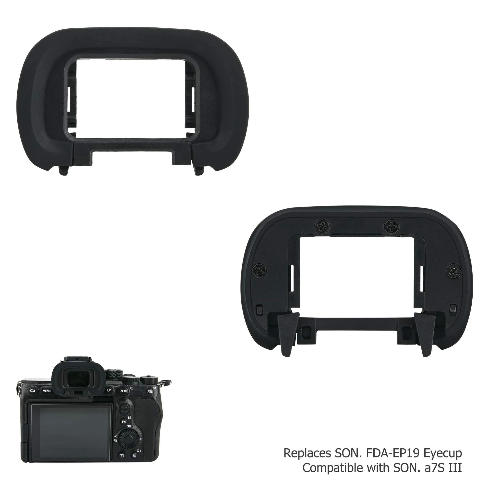 JJC 2 Pack Soft Silicone Camera Eyepiece Eyecup for Sony A7/A9 Series Cameras | Replaces FDA-EP19 - view 7
