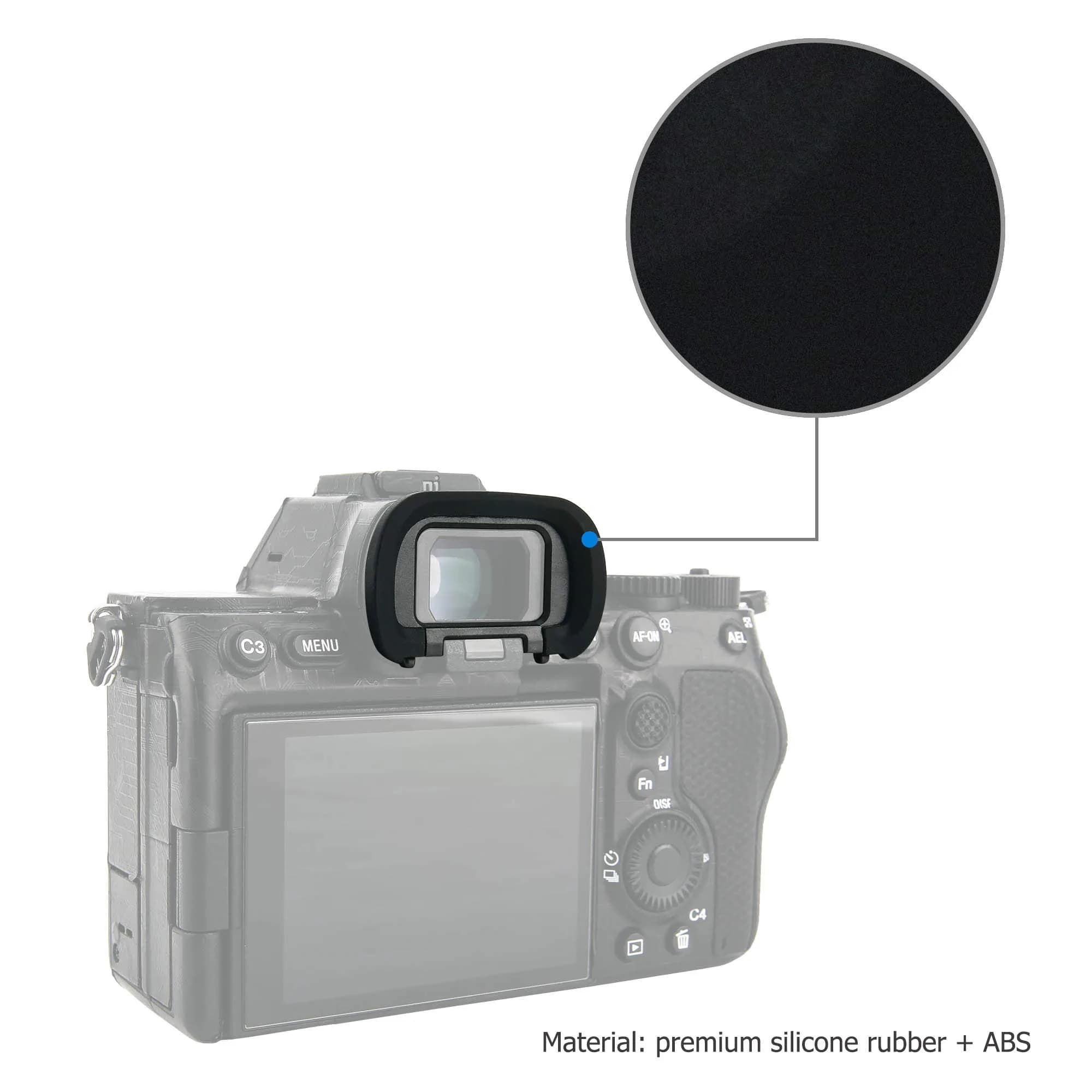 JJC 2 Pack Soft Silicone Camera Eyepiece Eyecup for Sony A7/A9 Series Cameras | Replaces FDA-EP19 - view 2