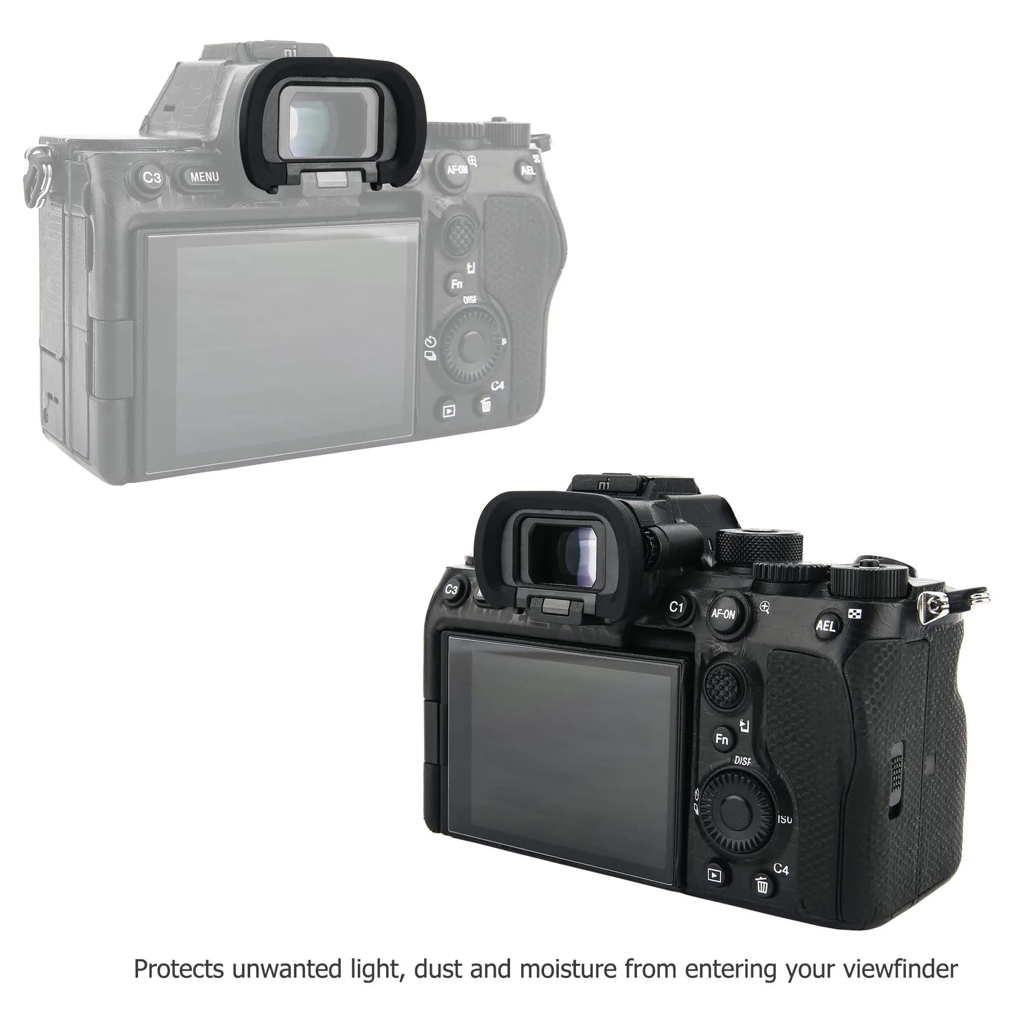 JJC 2 Pack Soft Silicone Camera Eyepiece Eyecup for Sony A7/A9 Series Cameras | Replaces FDA-EP19 - view 3
