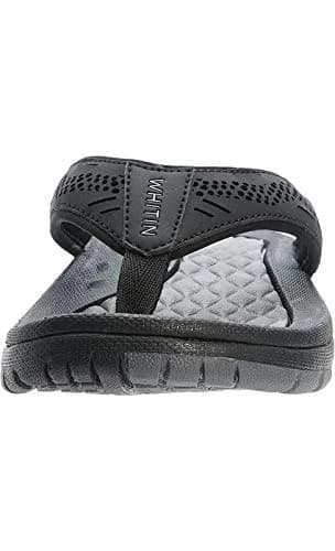 WHITIN Men's Arch Support Flip Flop Sandal Black 10 (3.5cm Heel) | Slip Resistant Outdoor Athletic thumbnail 5