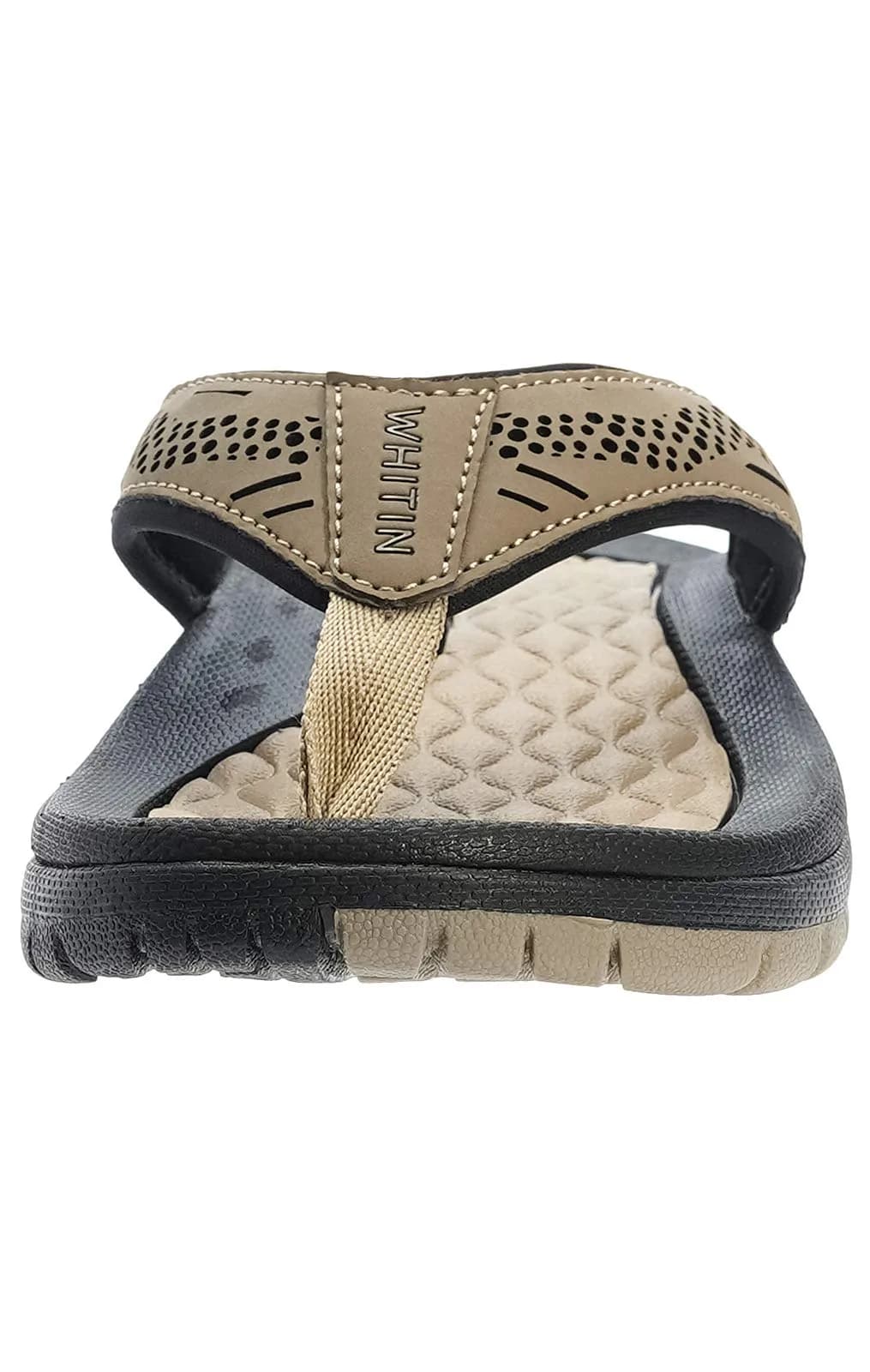 WHITIN Men's Arch Support Flip Flop Sandal Khaki 10 (US Men's) | Modern Contouring with Anatomical Arch Support - view 5