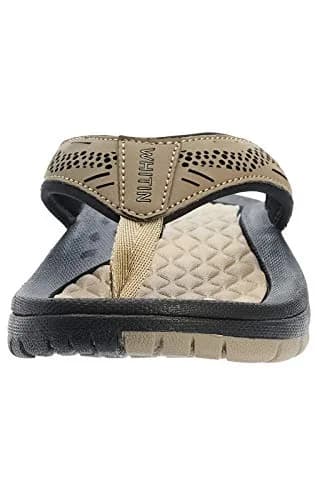 WHITIN Men's Arch Support Flip Flop Sandal Khaki 10 (US Men's) | Modern Contouring with Anatomical Arch Support thumbnail 5