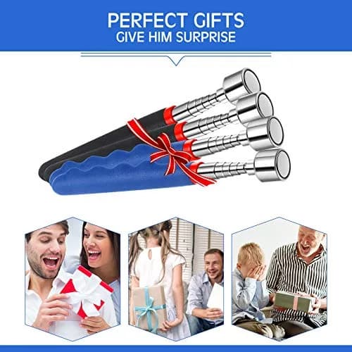 Patelai Telescoping Magnetic Pickup Tool Set 7-30 inch Extendable Stick | 20 lb Pull Force, 4-Piece Set, Blue & Black thumbnail 5