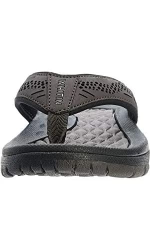 WHITIN Men's Arch Support Flip Flops Slip Resistant Outdoor Sandals Brown 27cm (9 US) thumbnail 5