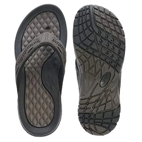 WHITIN Men's Arch Support Flip Flops Slip Resistant Outdoor Sandals Brown 27cm (9 US) thumbnail 7