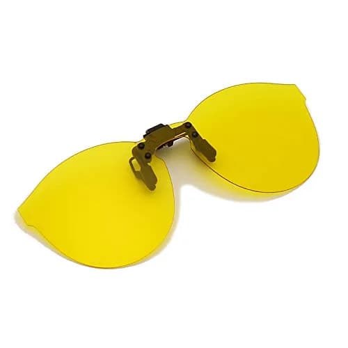 YAMEIZE Polarized Clip-on Sunglasses Night Vision Cat Eye Style 66mm (2.60 inches) | UV400 Protection for Prescription Glasses thumbnail 1