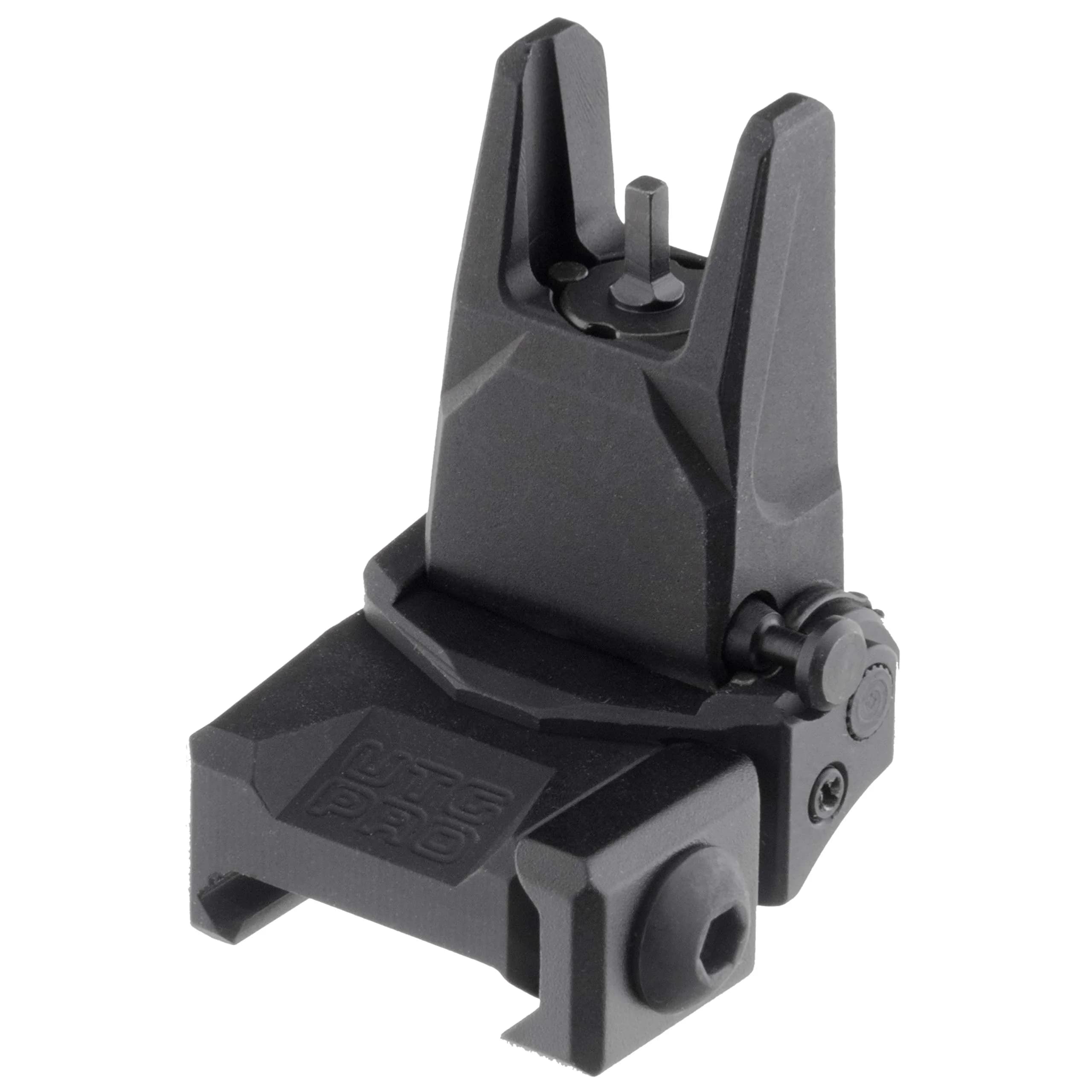 UTG PRO Flip-up Front Sight, Picatinny, Black | Elevation Adjustable, Lightweight Aluminum, AR Platform — Black