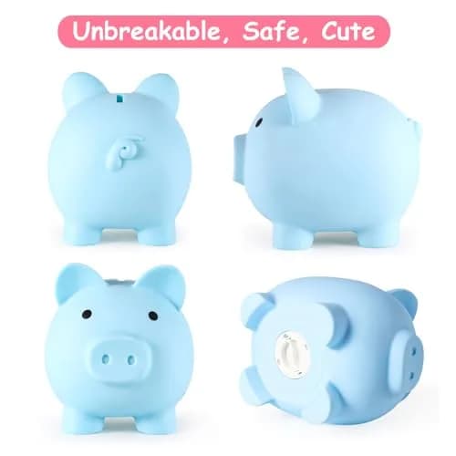 PJDRLLC Piggy Bank for Kids - Unbreakable Plastic Money Bank - Medium Size | Durable, Safe & Colorful thumbnail 4