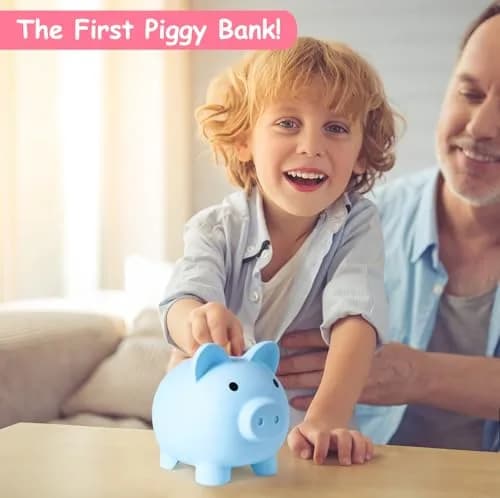 PJDRLLC Piggy Bank for Kids - Unbreakable Plastic Money Bank - Medium Size | Durable, Safe & Colorful thumbnail 2