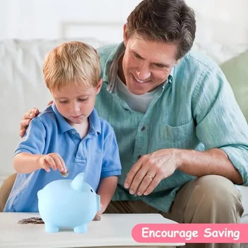 PJDRLLC Piggy Bank for Kids - Unbreakable Plastic Money Bank - Medium Size | Durable, Safe & Colorful thumbnail 3