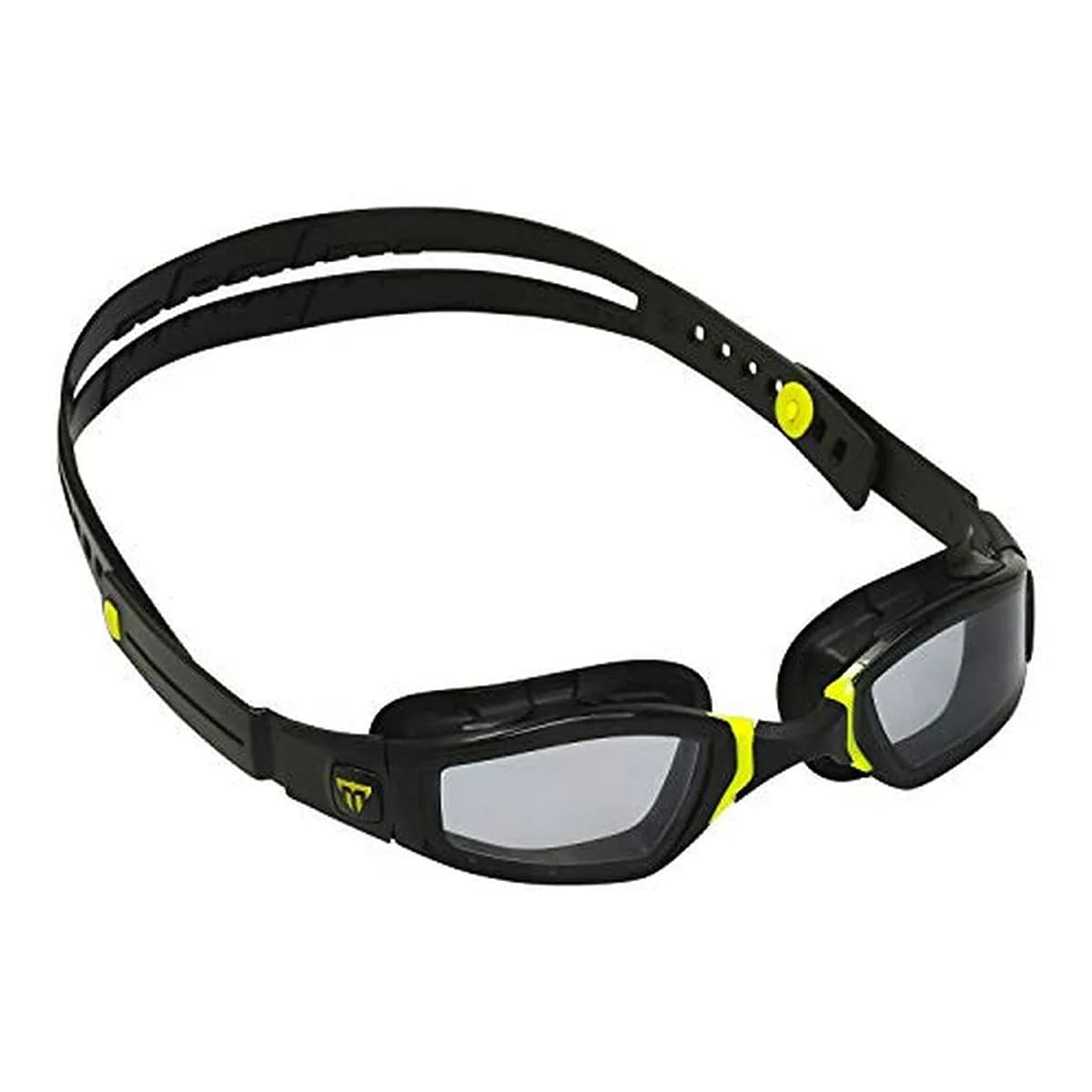 Phelps Ninja Competitive Swim Goggles Smoke Lens Black & Yellow Frame | Anti-Fog UV Protection — Smoke, Black/Yellow