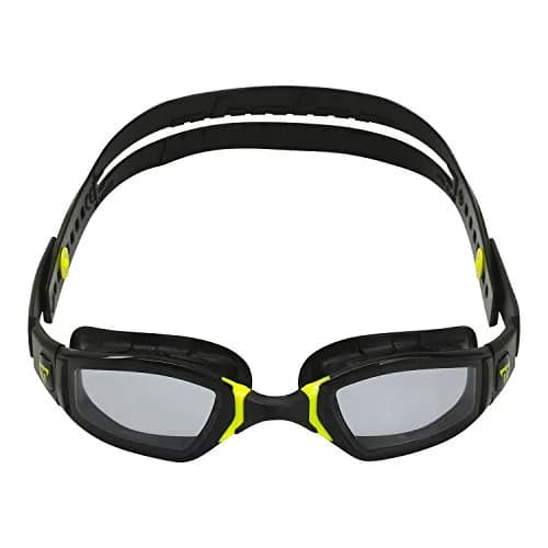 Phelps Ninja Competitive Swim Goggles Smoke Lens Black & Yellow Frame | Anti-Fog UV Protection thumbnail 2