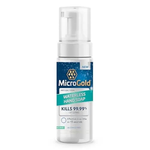 MicroGold Hand Sanitizer 4 Fl Oz | Alcohol-Free Waterless Foam, Kills 99.9% Germs, Made in the USA thumbnail 1
