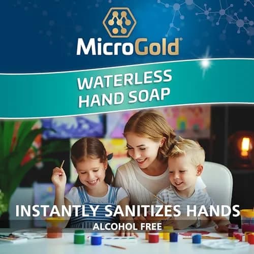 MicroGold Hand Sanitizer 4 Fl Oz | Alcohol-Free Waterless Foam, Kills 99.9% Germs, Made in the USA thumbnail 4