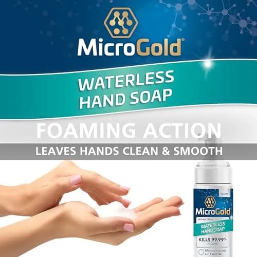 MicroGold Hand Sanitizer 4 Fl Oz | Alcohol-Free Waterless Foam, Kills 99.9% Germs, Made in the USA thumbnail 5