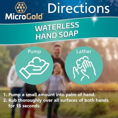 MicroGold Hand Sanitizer 4 Fl Oz | Alcohol-Free Waterless Foam, Kills 99.9% Germs, Made in the USA thumbnail 6
