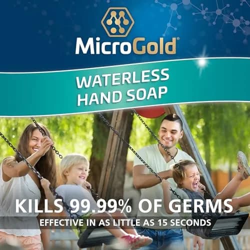 MicroGold Hand Sanitizer 4 Fl Oz | Alcohol-Free Waterless Foam, Kills 99.9% Germs, Made in the USA thumbnail 3