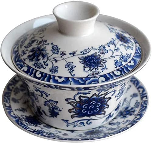Eplze 300ml (10oz) Ceramic Gaiwan Teacup with Lid | Traditional Chinese Kung Fu Tea Ceremony thumbnail 1