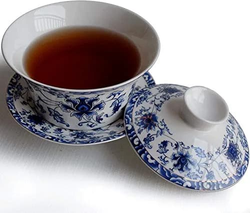 Eplze 300ml (10oz) Ceramic Gaiwan Teacup with Lid | Traditional Chinese Kung Fu Tea Ceremony thumbnail 4