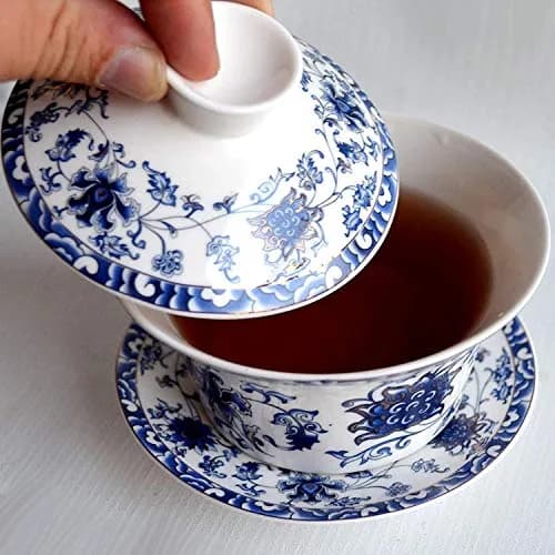 Eplze 300ml (10oz) Ceramic Gaiwan Teacup with Lid | Traditional Chinese Kung Fu Tea Ceremony thumbnail 5