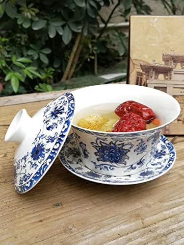 Eplze 300ml (10oz) Ceramic Gaiwan Teacup with Lid | Traditional Chinese Kung Fu Tea Ceremony thumbnail 3