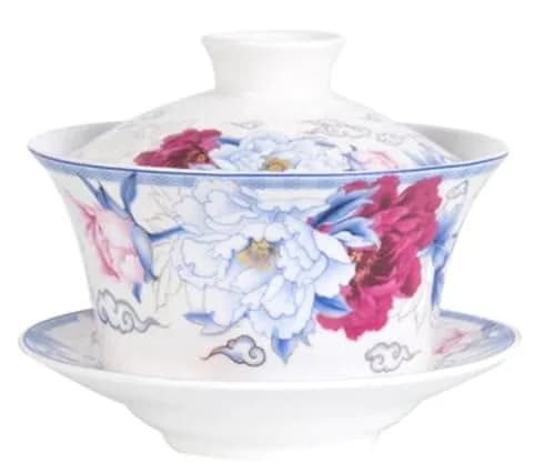 Eplze Large Gaiwan Ceramic Teacup 300ml (10oz) | Traditional Chinese Kung Fu Tea Ceremony Cup thumbnail 1