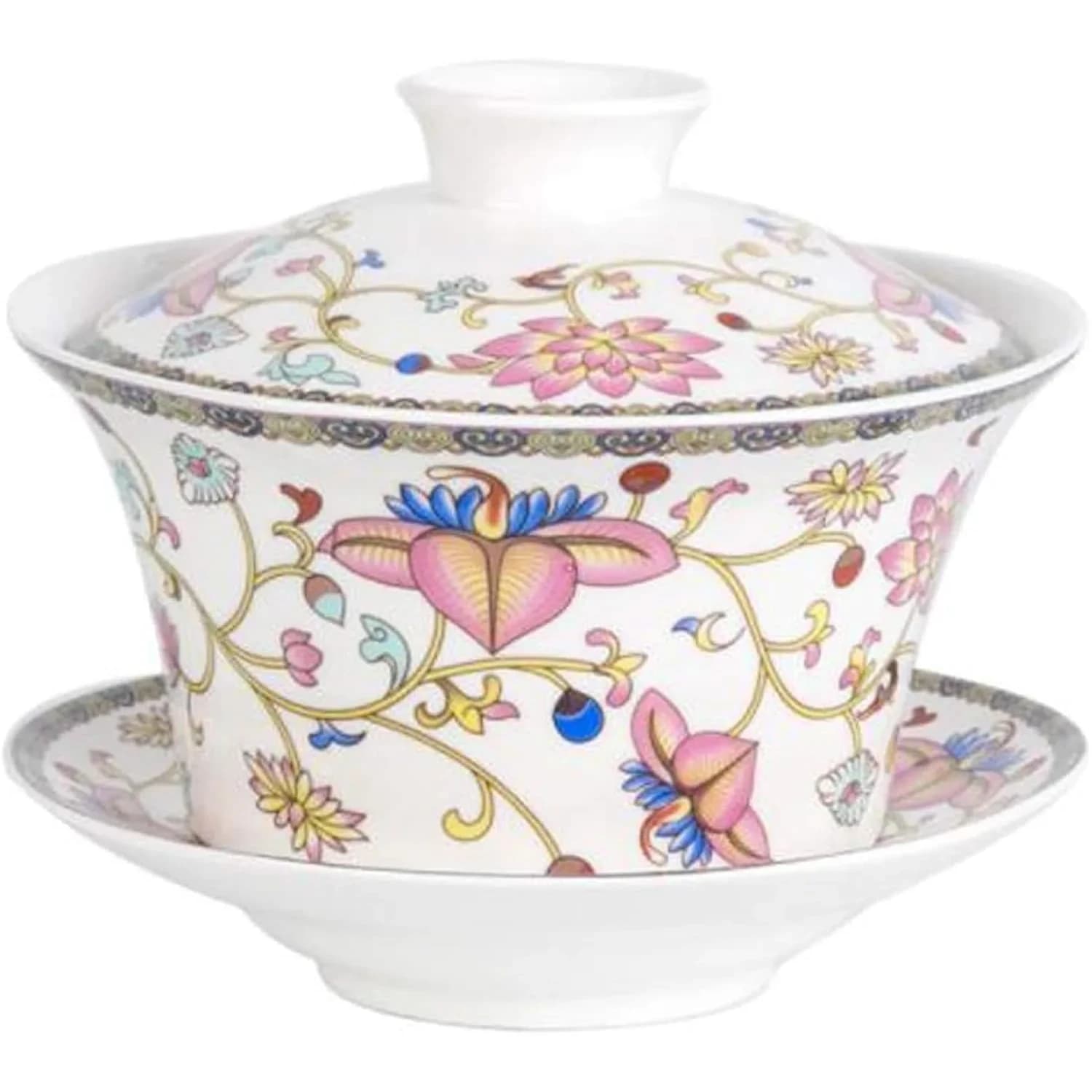 Eplze Large Gaiwan Ceramic Teacup 300ml (10oz) | Traditional Chinese Kung Fu Tea Ceremony Cup — 7#