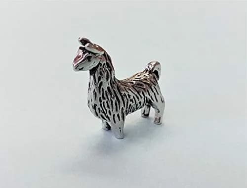Basic Spirit Single Llama Miniature Figurine 2.54 cm (1 inch) | Authentic Metal Decor thumbnail 1