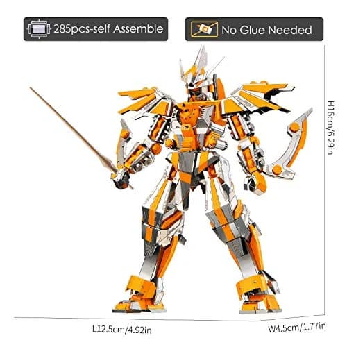 Piececool Crescent Blade Armor 3D Metal Puzzle Model Kit 285 Pcs | Challenging DIY Building Toy for Adults & Teens thumbnail 4
