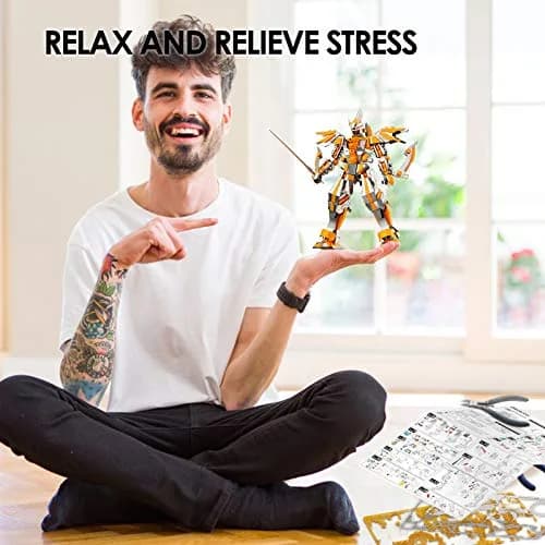 Piececool Crescent Blade Armor 3D Metal Puzzle Model Kit 285 Pcs | Challenging DIY Building Toy for Adults & Teens thumbnail 6