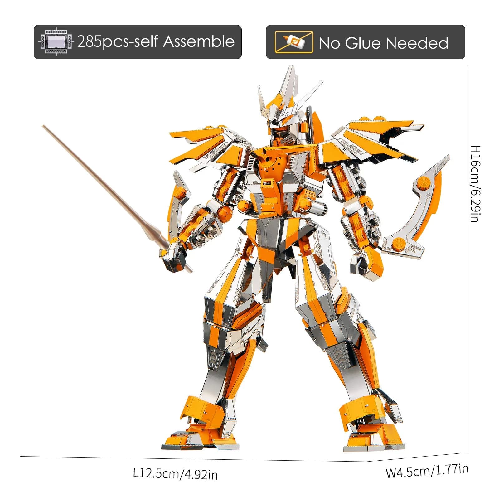 Piececool Crescent Blade Armor 3D Metal Puzzle Model Kit 285 Pcs | Challenging DIY Building Toy for Adults & Teens - view 4