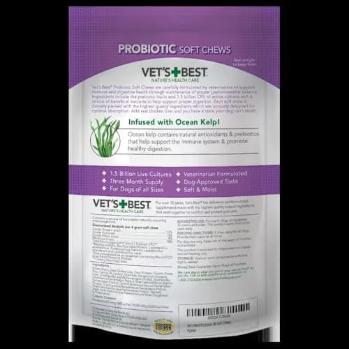 Vet's Best Probiotic Soft Chews for Dogs 90 Count | Digestive & Gut Health Support thumbnail 2