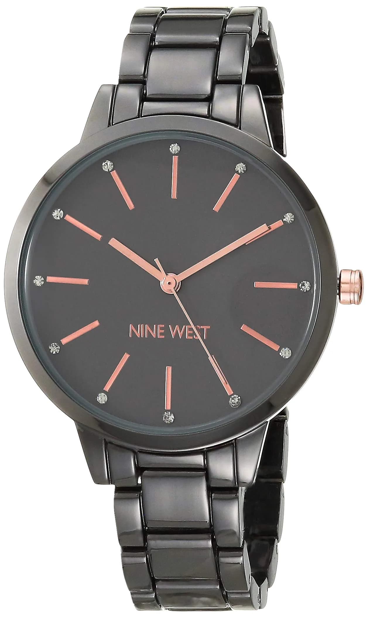 Nine West Women's Crystal Accented Bracelet Watch 36mm (1.42in) | Japanese Quartz Movement - main product image