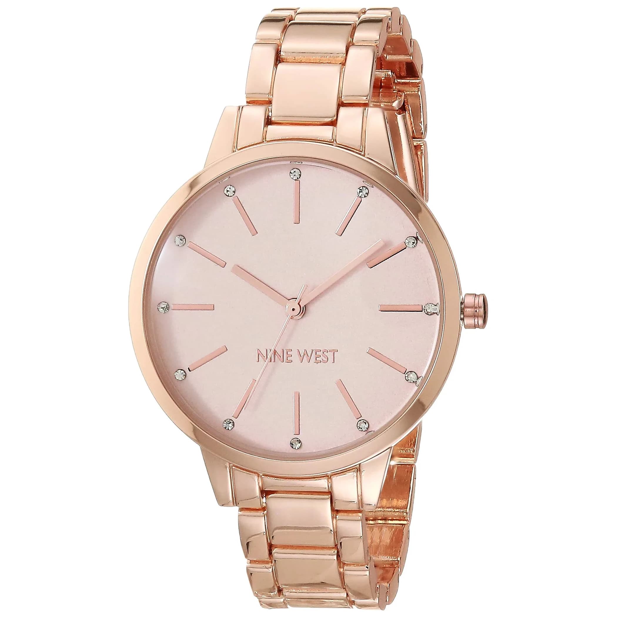 Nine West Women's Crystal Accented Bracelet Watch 36mm (1.42in) | Japanese Quartz Movement - main product image