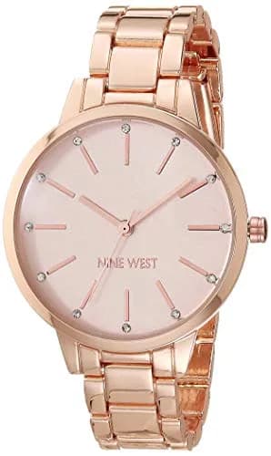 Nine West Women's Crystal Accented Bracelet Watch 36mm (1.42in) | Japanese Quartz Movement thumbnail 1