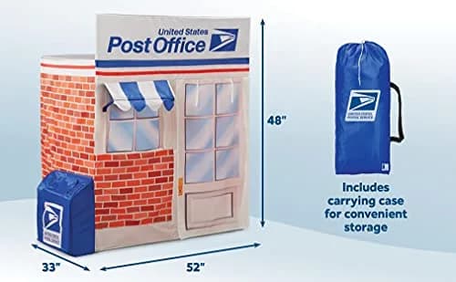 Kid Trax Post Office Play Tent Large White | Interactive Mail Role-Play (115 characters) thumbnail 7