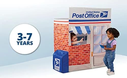 Kid Trax Post Office Play Tent Large White | Interactive Mail Role-Play (115 characters) thumbnail 3