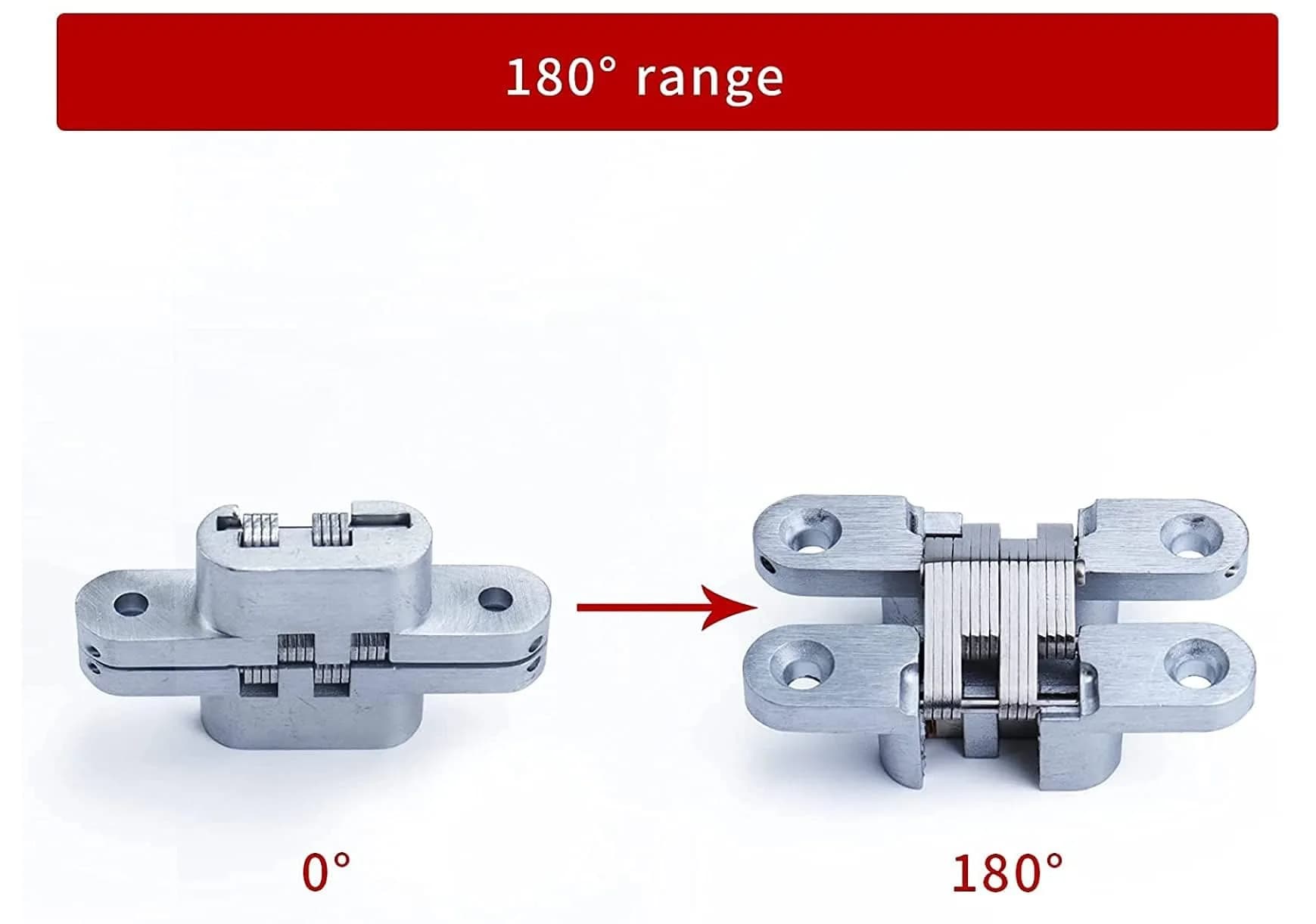 LYANG Hidden Door Hinge, Stainless Steel, Silver, 6cm (2.36in) | Concealed Barrel Hinge for Wooden Boxes & Cabinets - view 6